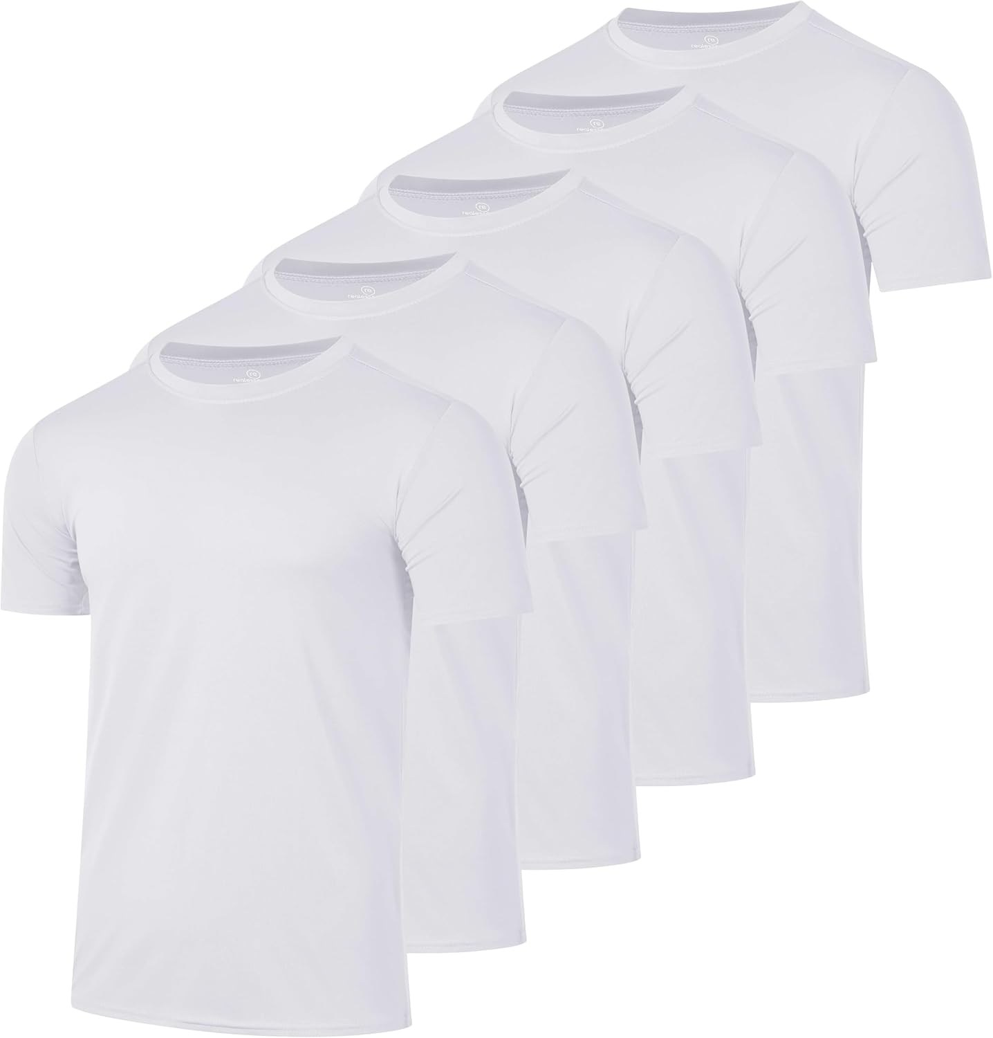 5 Pack Men's Short Sleeve Crew Neck Athletic Tees - Image 20