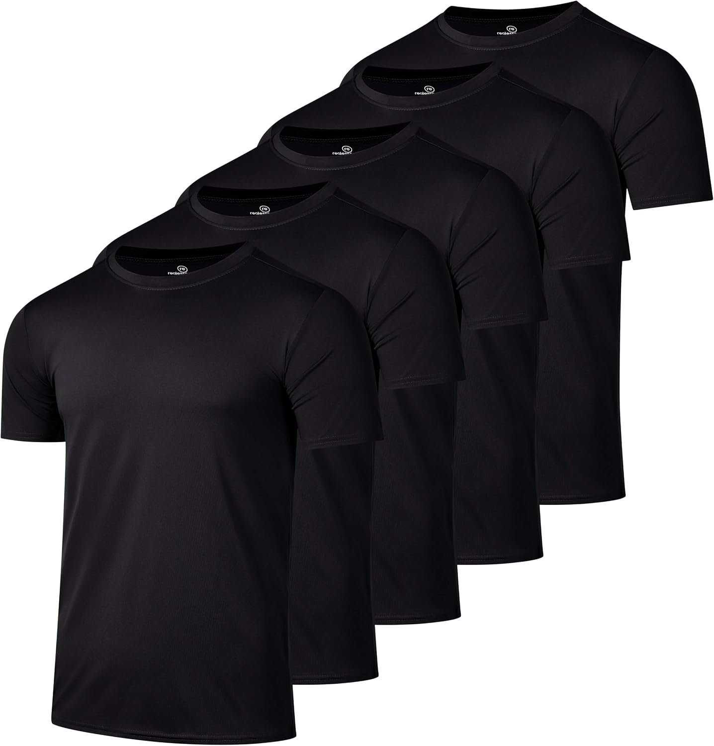 5 Pack Men's Short Sleeve Crew Neck Athletic Tees - Image 11
