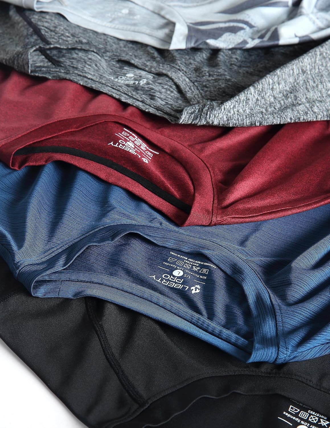 Five Pack Men's Performance Crew Neck T-Shirts - Image 9
