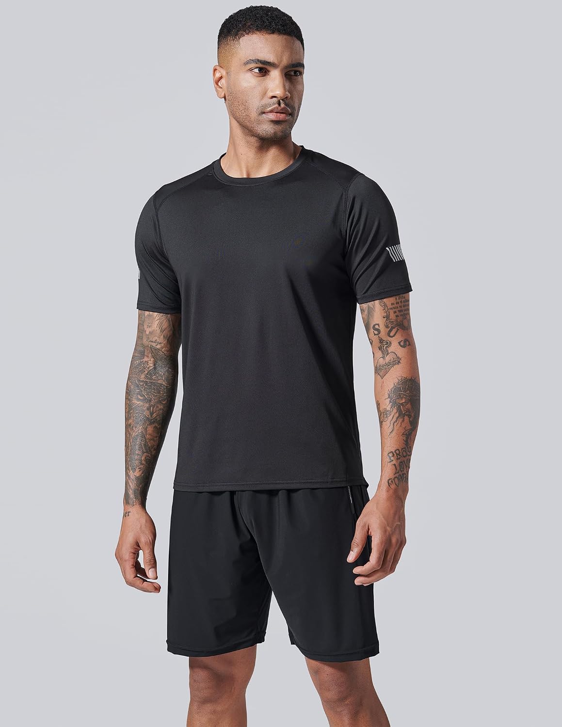 Five Pack Men's Performance Crew Neck T-Shirts - Image 7