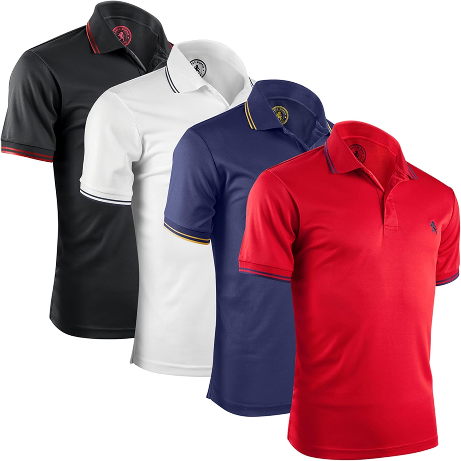 Men's Short Sleeve Polo Shirt, Polyester, 4-Pack - Image 10