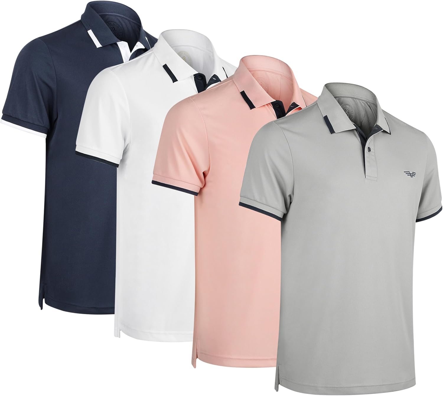 Men's Short Sleeve Polo Shirt, Polyester, 4-Pack - Image 20