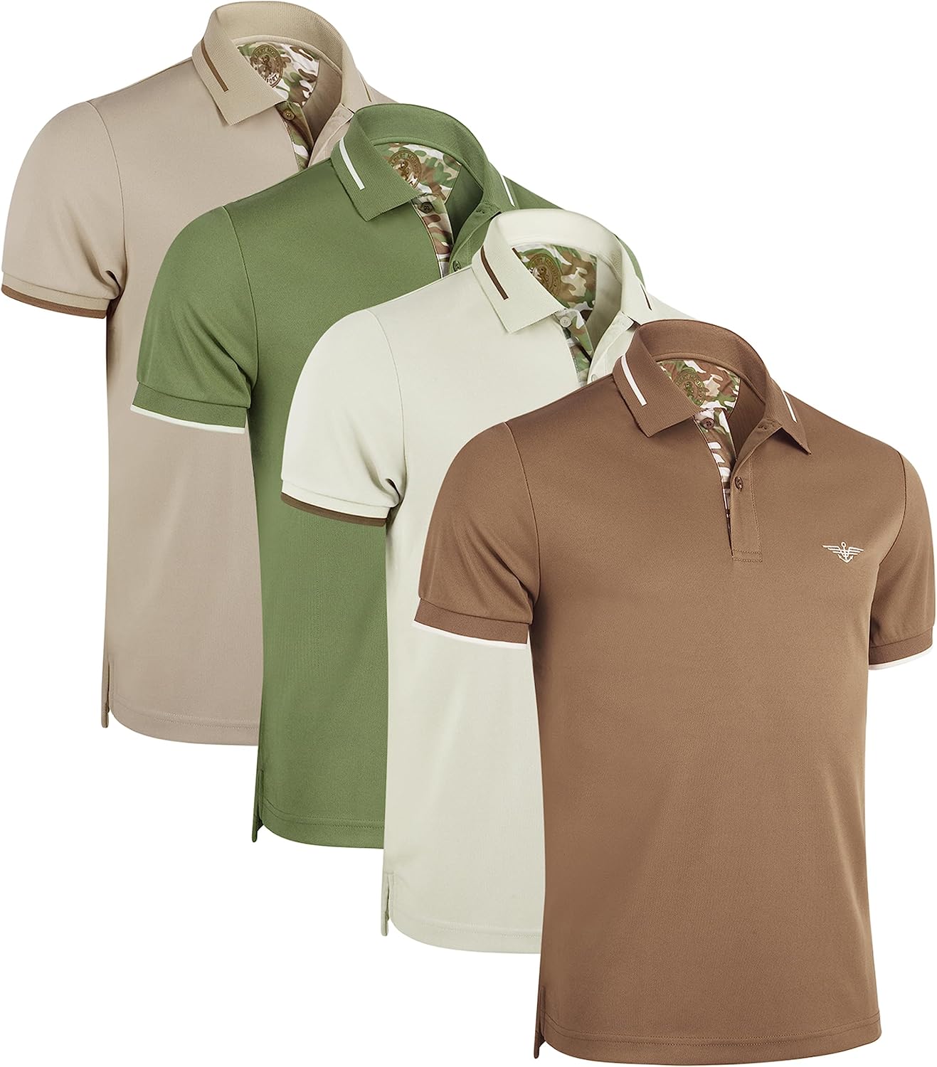 Men's Short Sleeve Polo Shirt, Polyester, 4-Pack - Image 9
