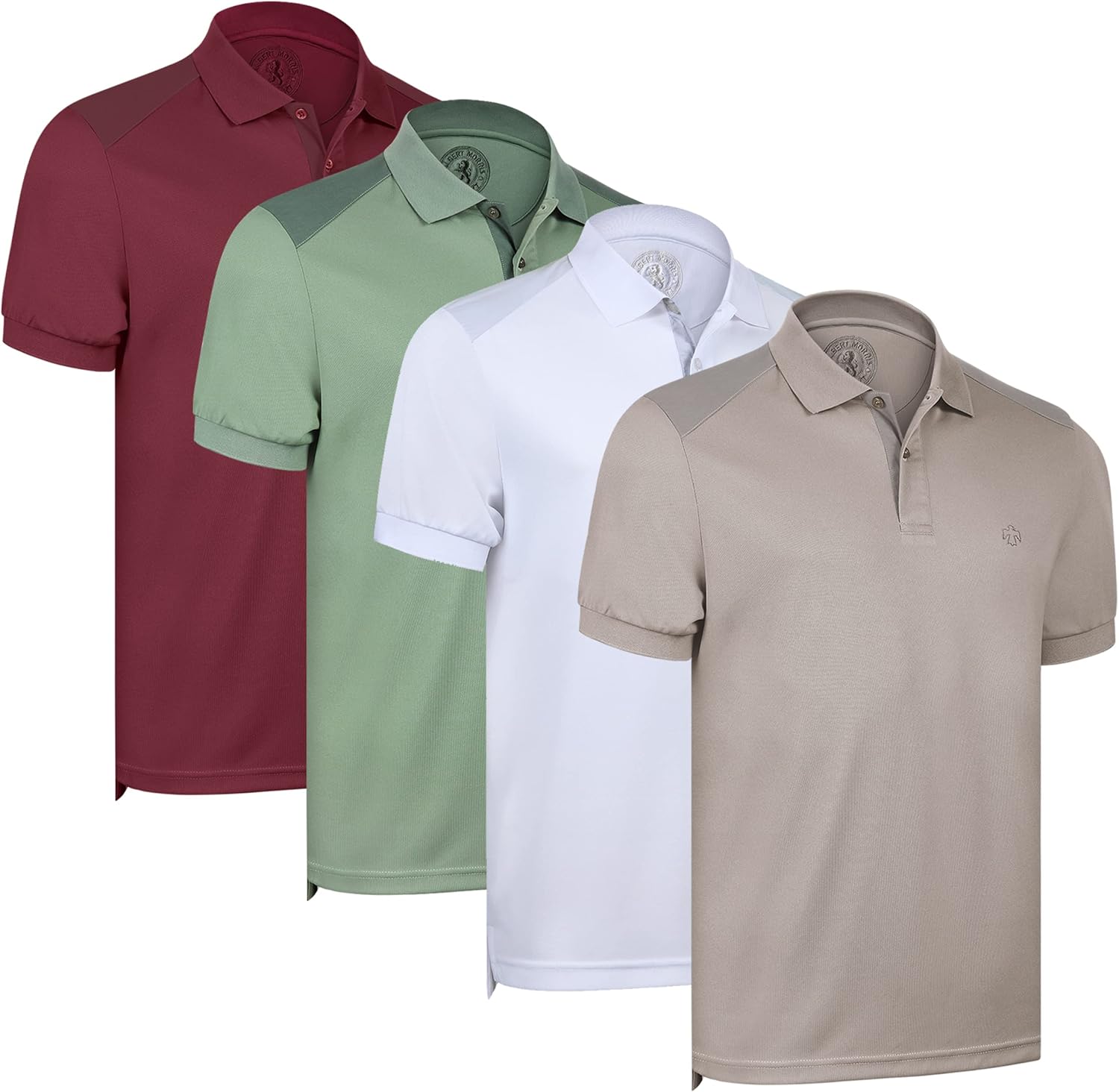 Men's Short Sleeve Polo Shirt, Polyester, 4-Pack - Image 16