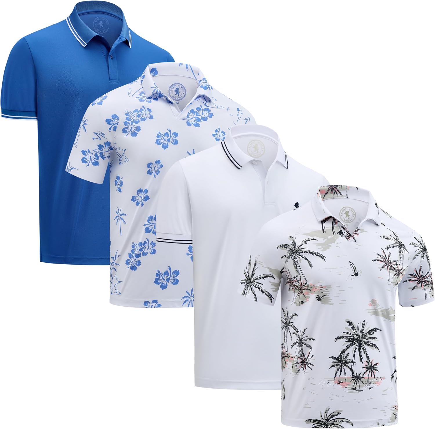 Men's Short Sleeve Polo Shirt, Polyester, 4-Pack - Image 21