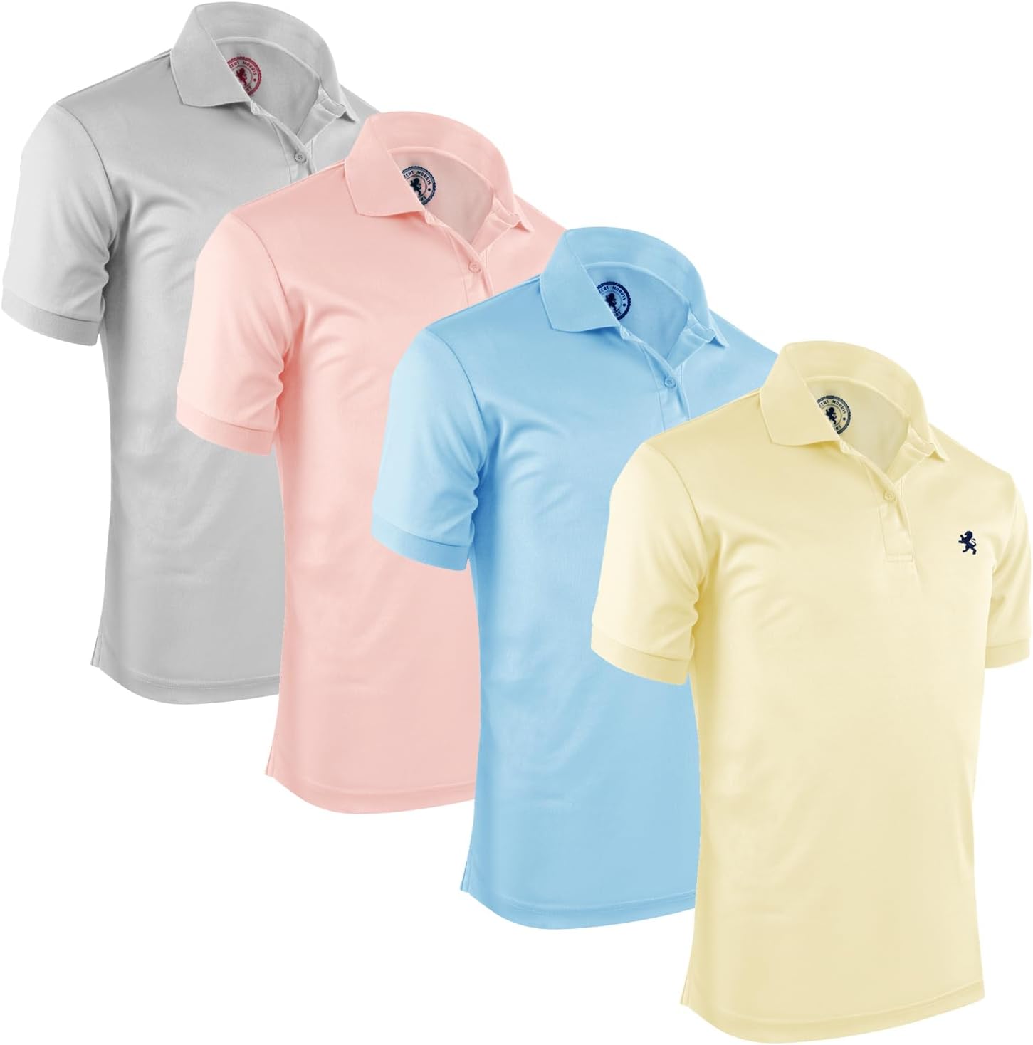 Men's Short Sleeve Polo Shirt, Polyester, 4-Pack - Image 22