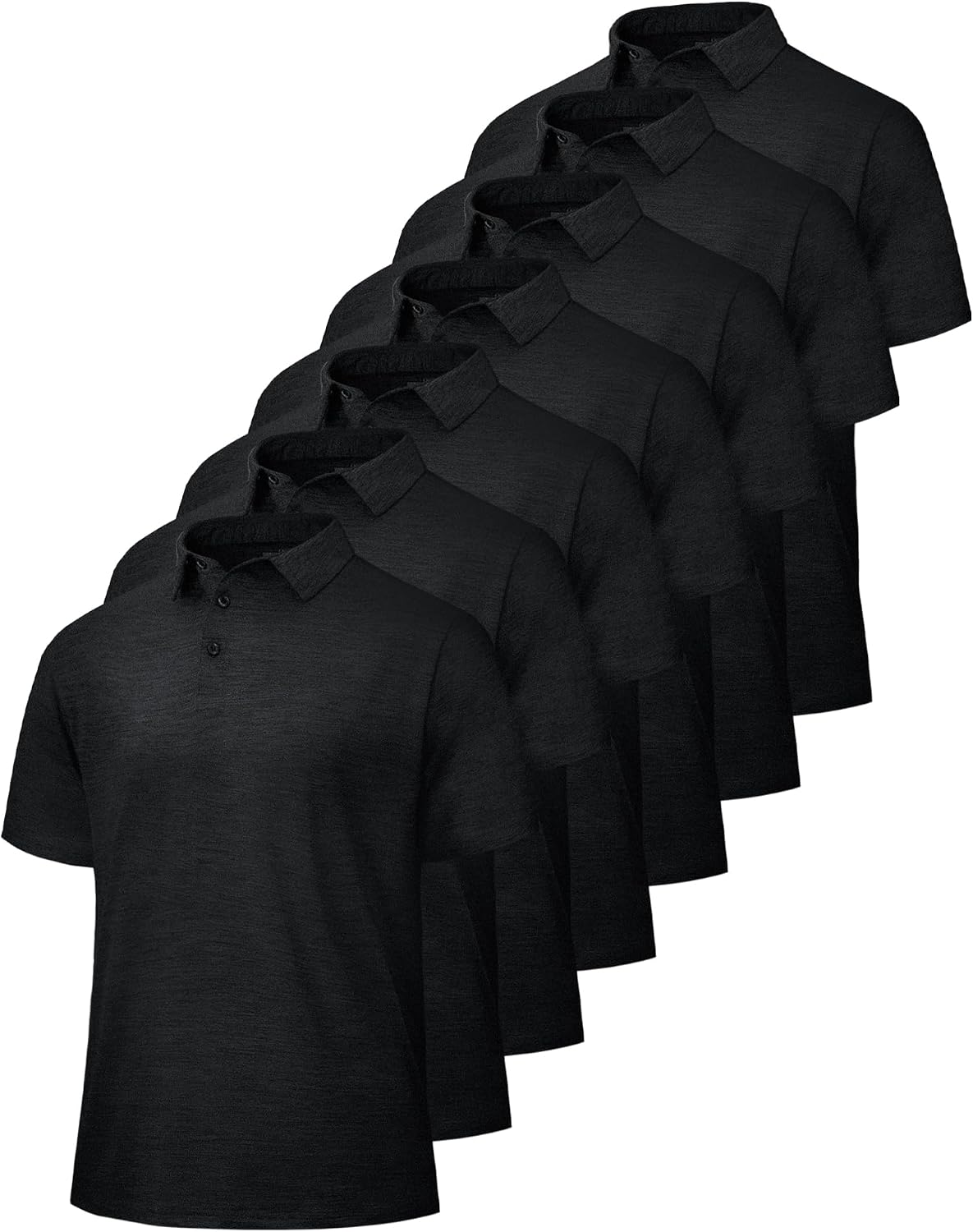 Men's Short Sleeve Polo Shirts, Quick Dry Fabric, 5-Pack - Image 7