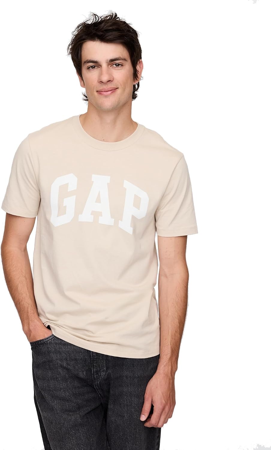 Men's Solid Black Cotton Blend Logo Graphic T-Shirt - Image 23