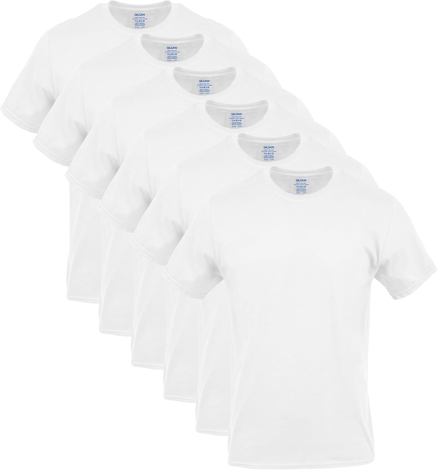Men's Assorted Cotton Crew Neck T-Shirts, Short Sleeve, 5-Pack - Image 10