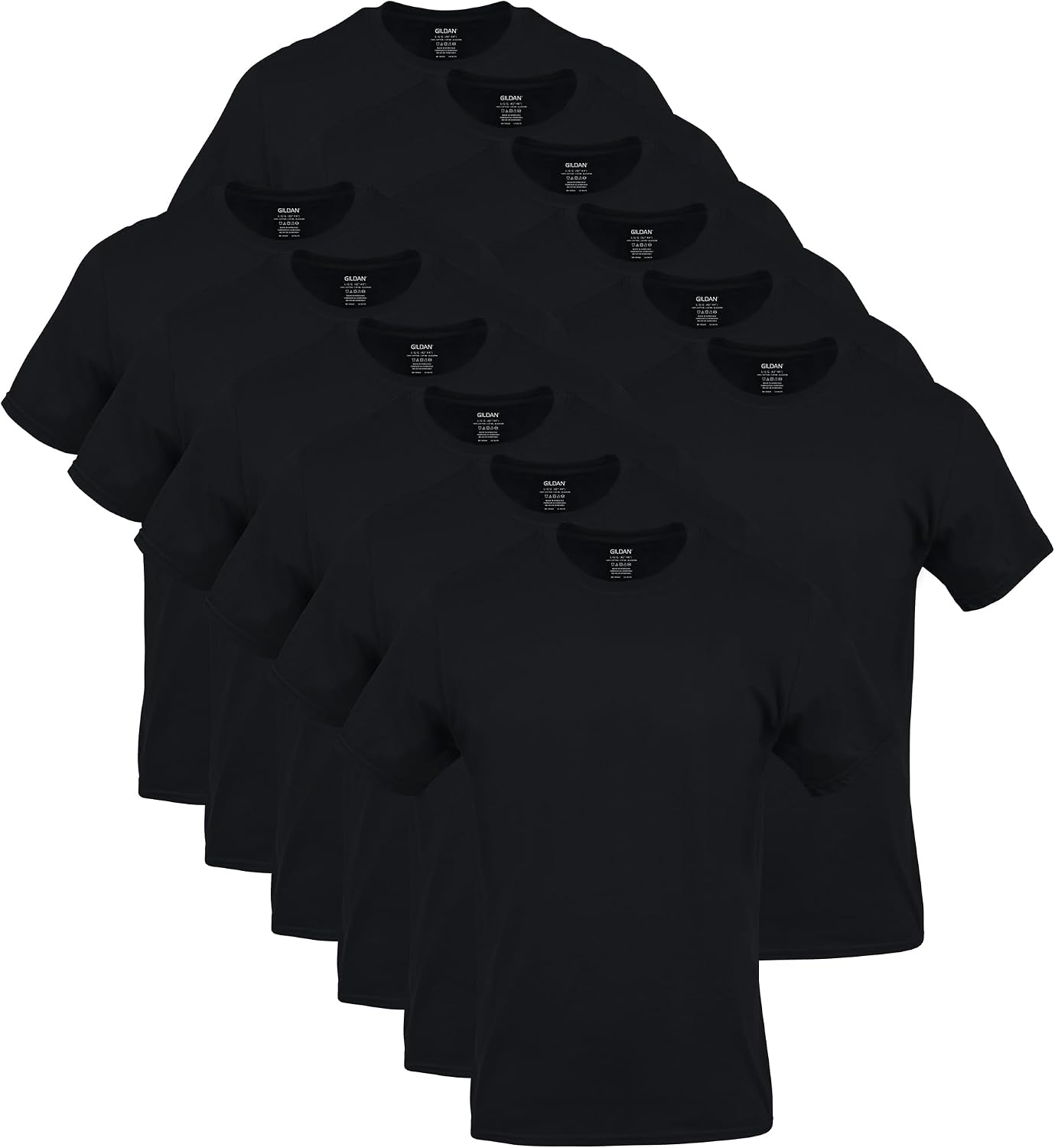 Men's Assorted Cotton Crew Neck T-Shirts, Short Sleeve, 5-Pack - Image 11