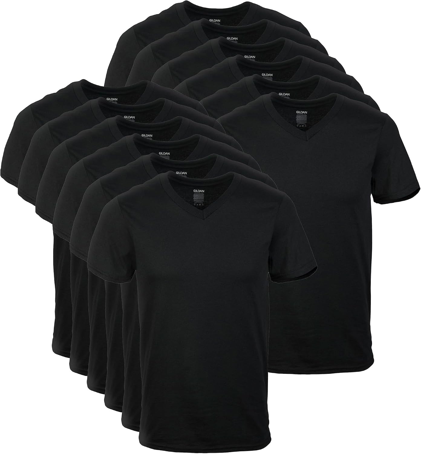 Men's Cotton V-Neck T-Shirts, Short Sleeve, Assorted 5-Pack - Image 11