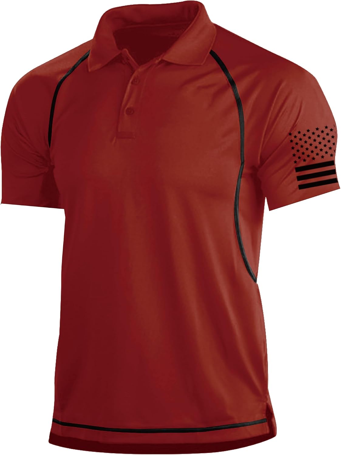 Men's Short Sleeve Polo, Graphic Print, Polyester Blend - Image 13