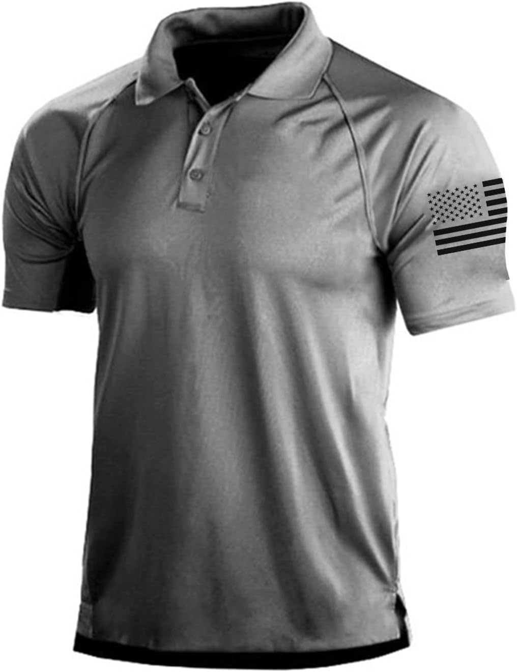 Men's Short Sleeve Polo, Graphic Print, Polyester Blend - Image 50