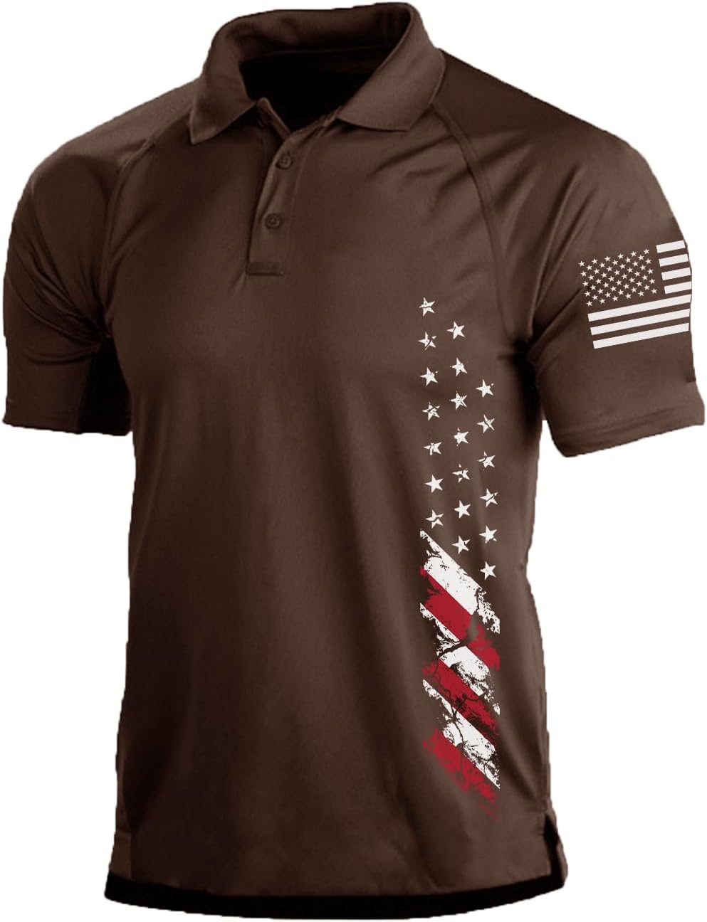 Men's Short Sleeve Polo, Graphic Print, Polyester Blend - Image 23