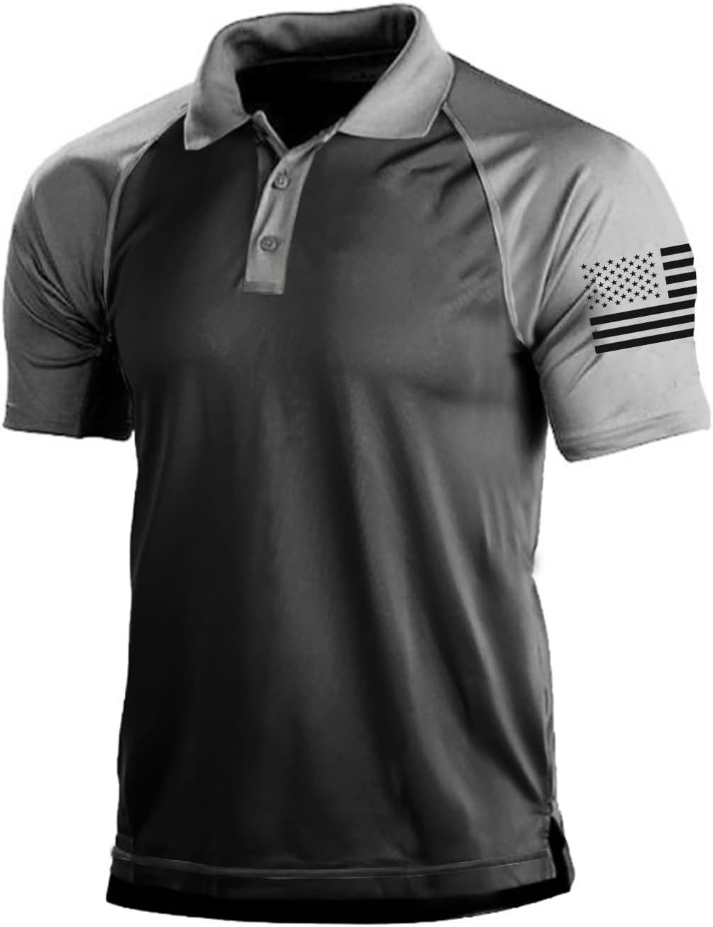 Men's Short Sleeve Polo, Graphic Print, Polyester Blend - Image 34