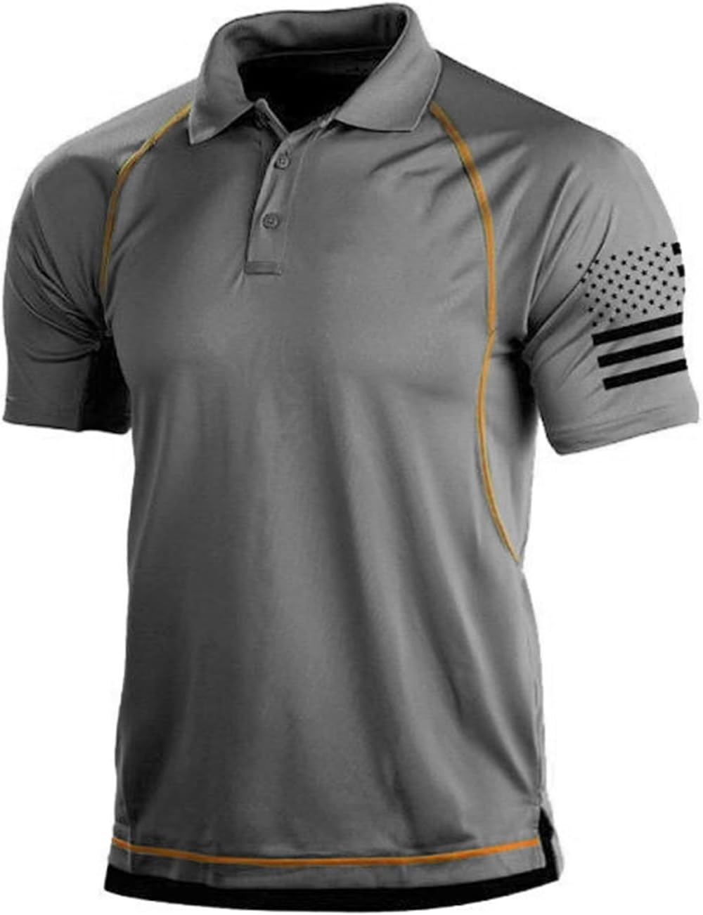 Men's Short Sleeve Polo, Graphic Print, Polyester Blend - Image 53