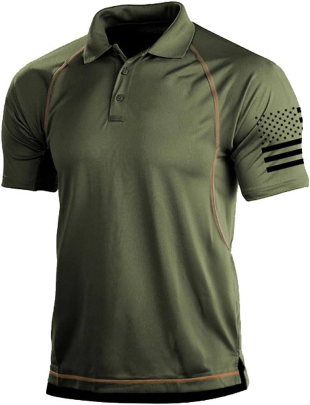 Men's Short Sleeve Polo, Graphic Print, Polyester Blend - Image 52