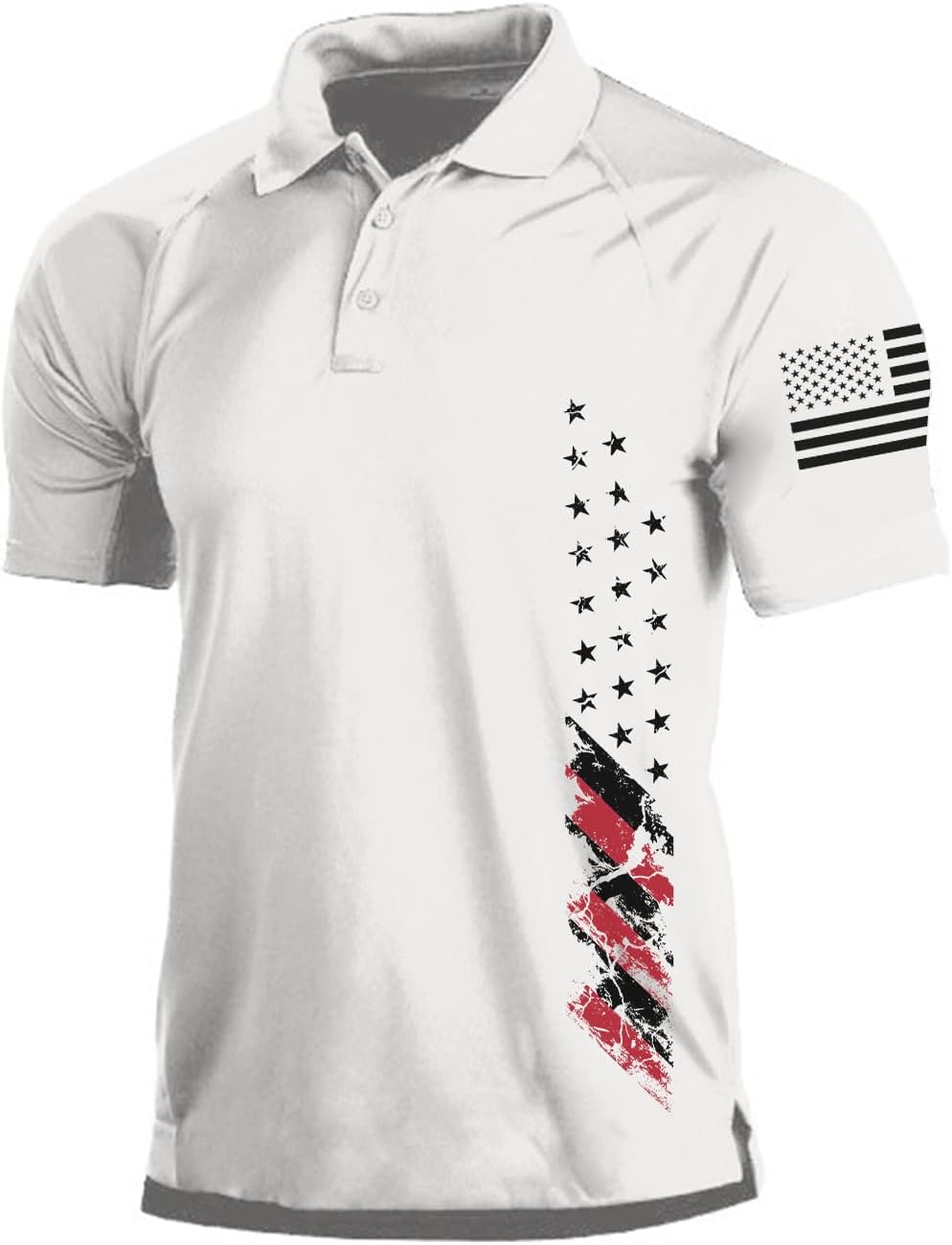 Men's Short Sleeve Polo, Graphic Print, Polyester Blend - Image 17