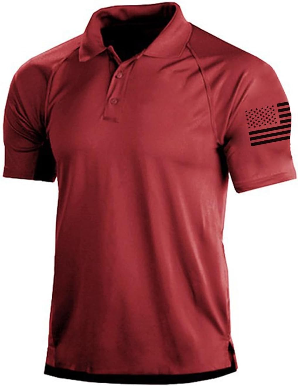 Men's Short Sleeve Polo, Graphic Print, Polyester Blend - Image 42