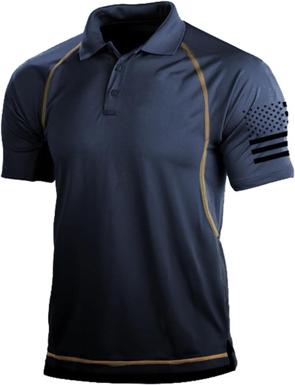 Men's Short Sleeve Polo, Graphic Print, Polyester Blend - Image 43