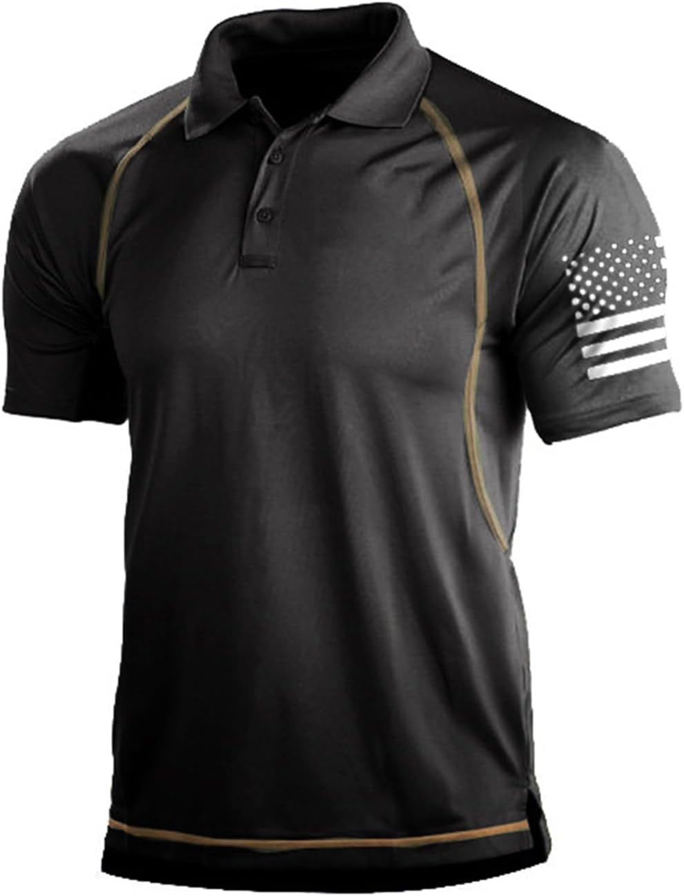 Men's Short Sleeve Polo, Graphic Print, Polyester Blend - Image 31