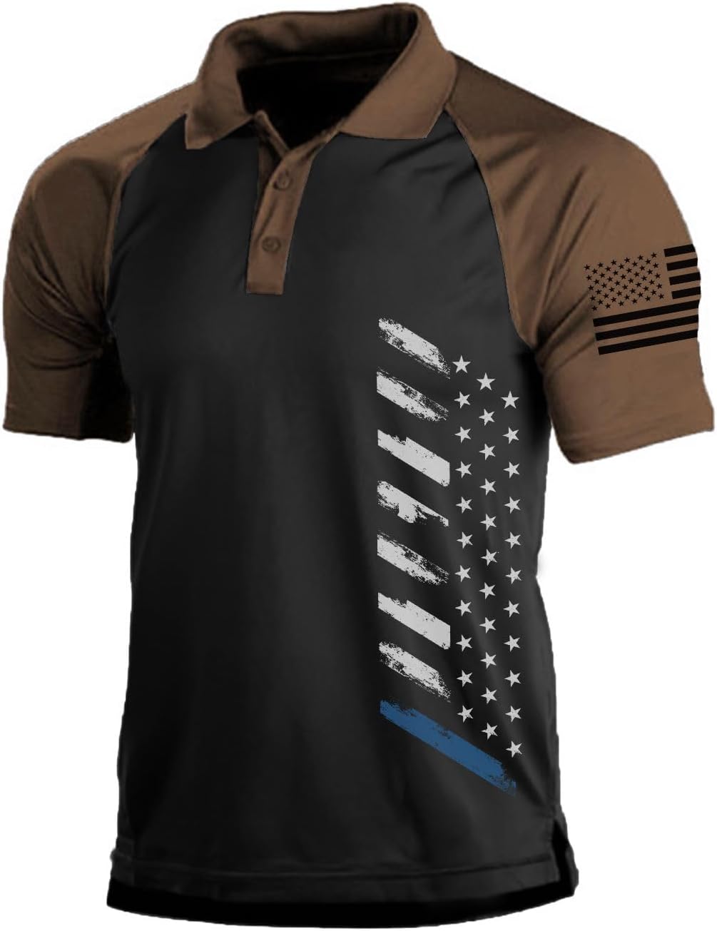 Men's Short Sleeve Polo, Graphic Print, Polyester Blend - Image 26