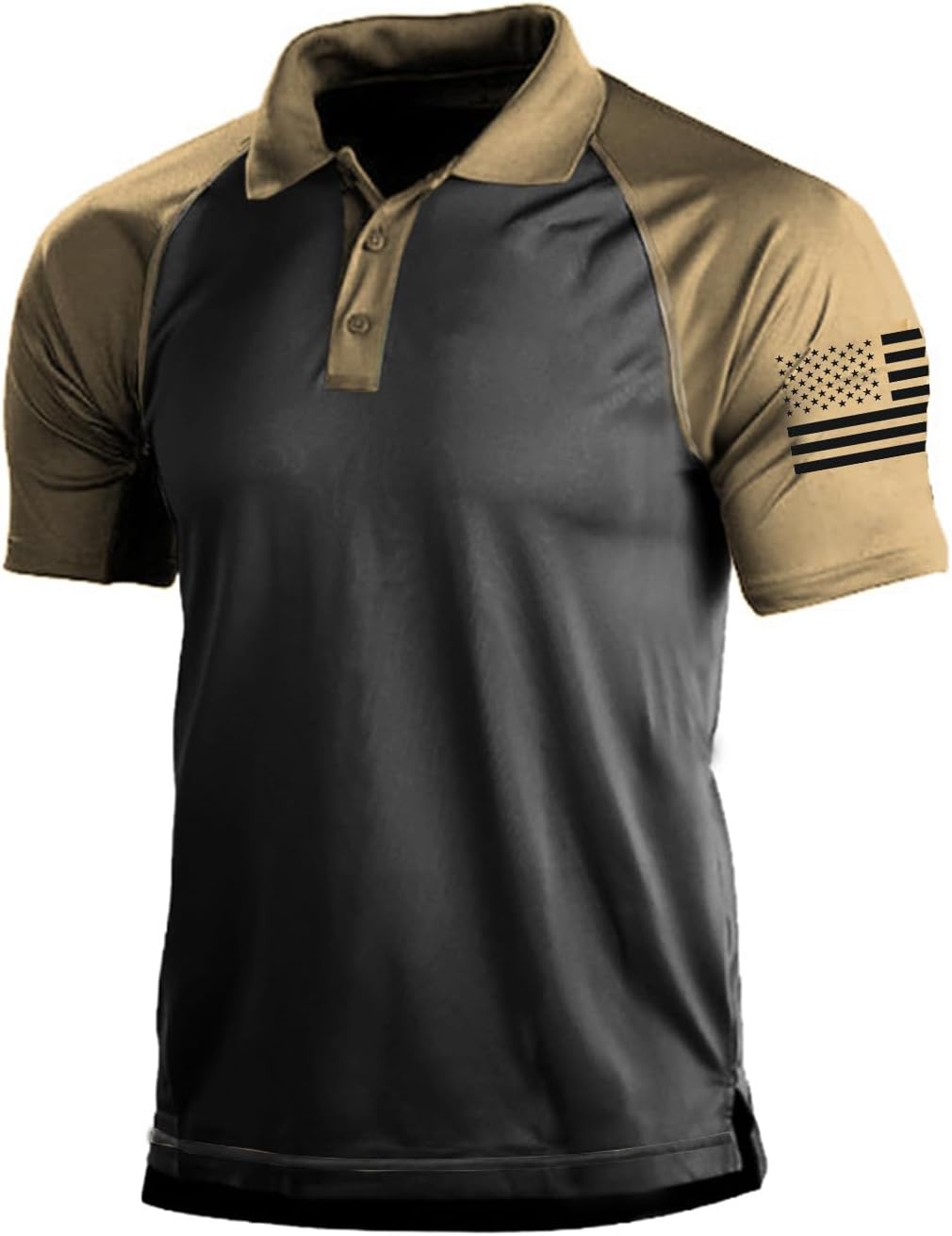 Men's Short Sleeve Polo, Graphic Print, Polyester Blend - Image 47