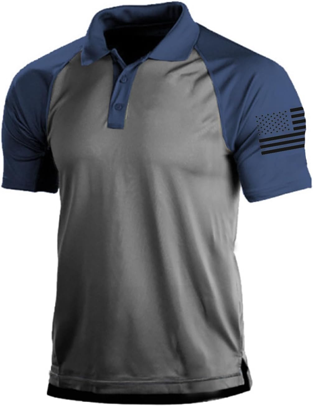 Men's Short Sleeve Polo, Graphic Print, Polyester Blend - Image 38