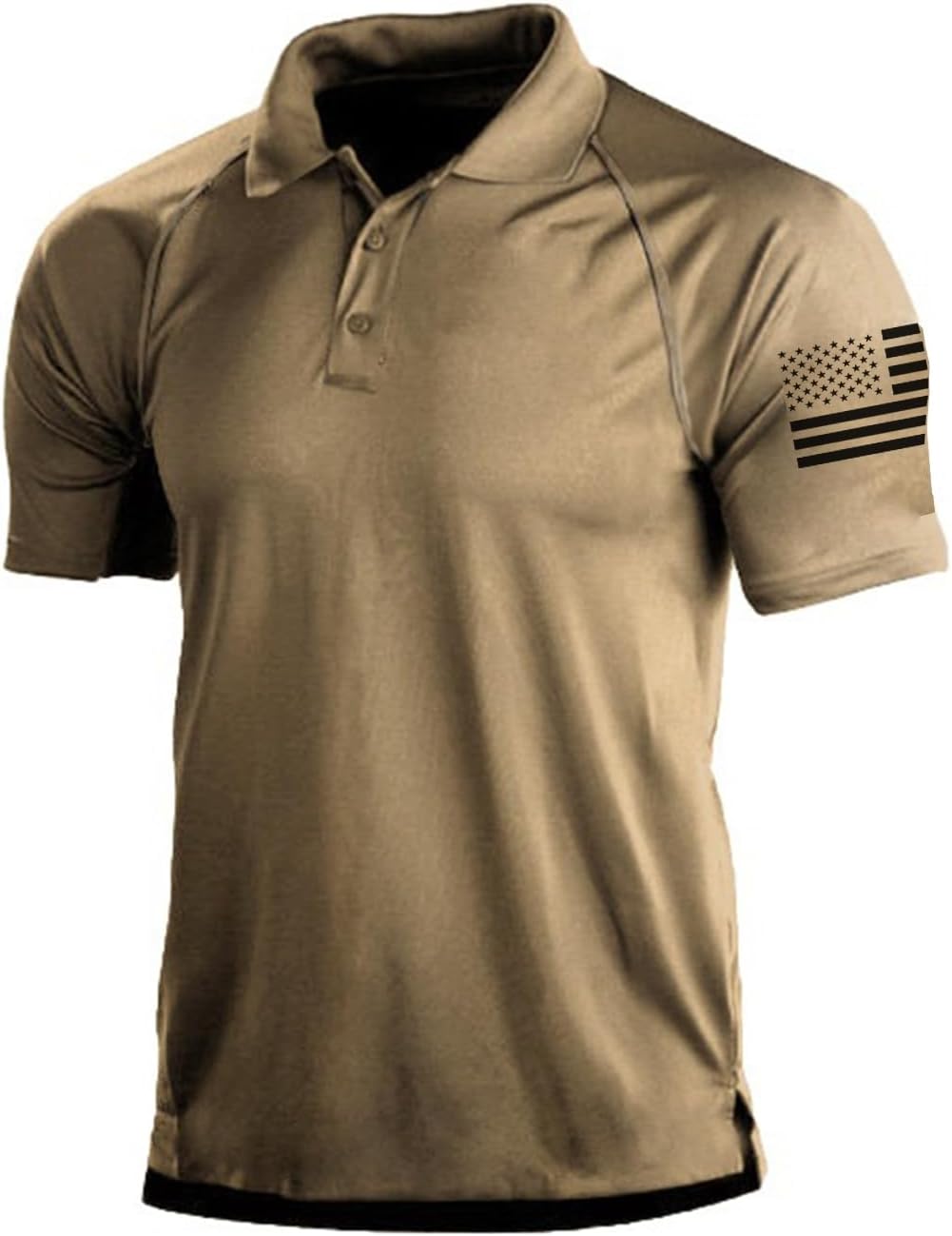 Men's Short Sleeve Polo, Graphic Print, Polyester Blend - Image 44