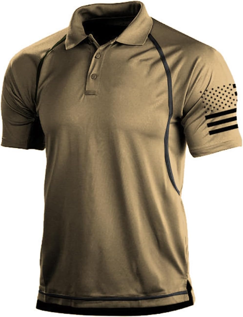 Men's Short Sleeve Polo, Graphic Print, Polyester Blend - Image 35