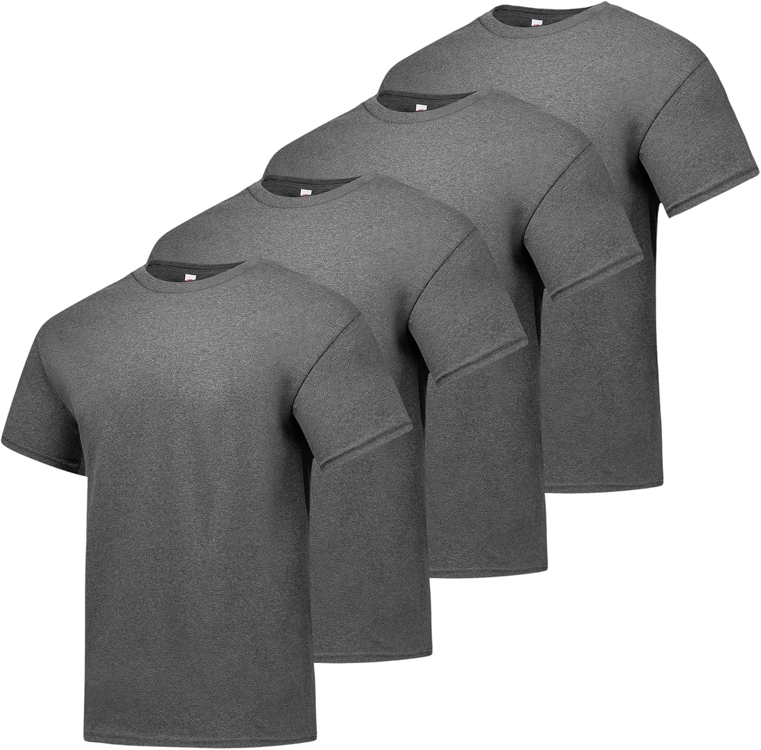Men's Black Cotton Crewneck T-Shirts, Short Sleeve, Multi-Pack - Image 21