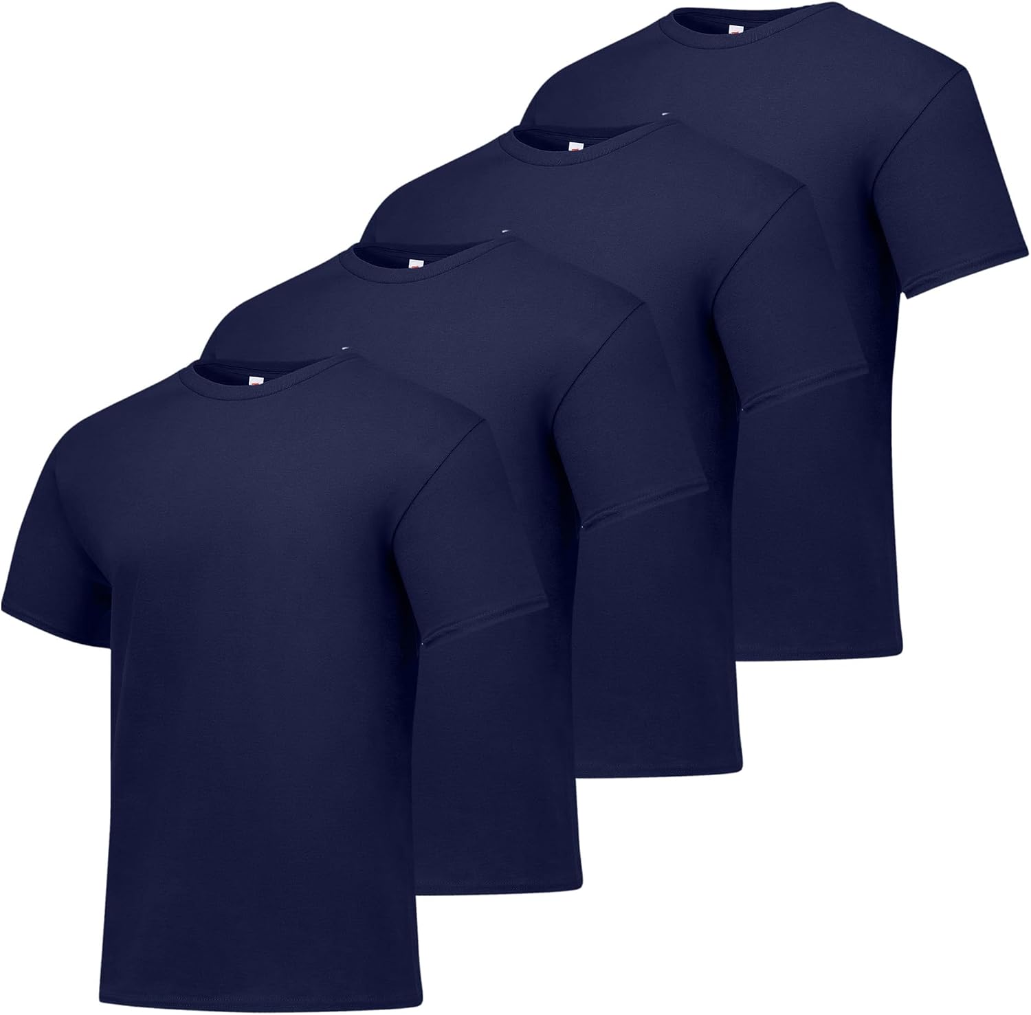 Men's Black Cotton Crewneck T-Shirts, Short Sleeve, Multi-Pack - Image 26
