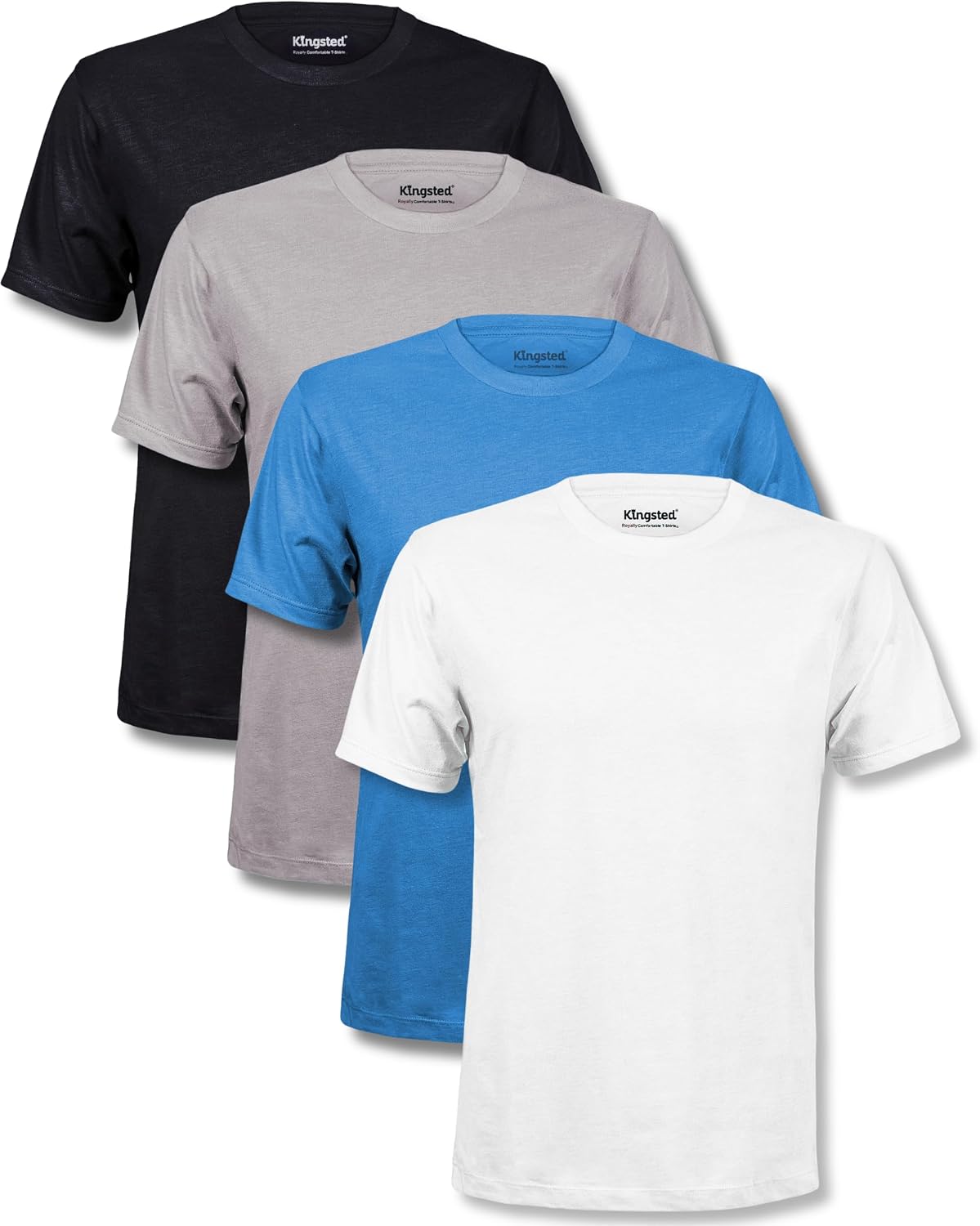 Men's Cotton Blend T-Shirts, Short Sleeve, Assorted 4-Pack - Image 15