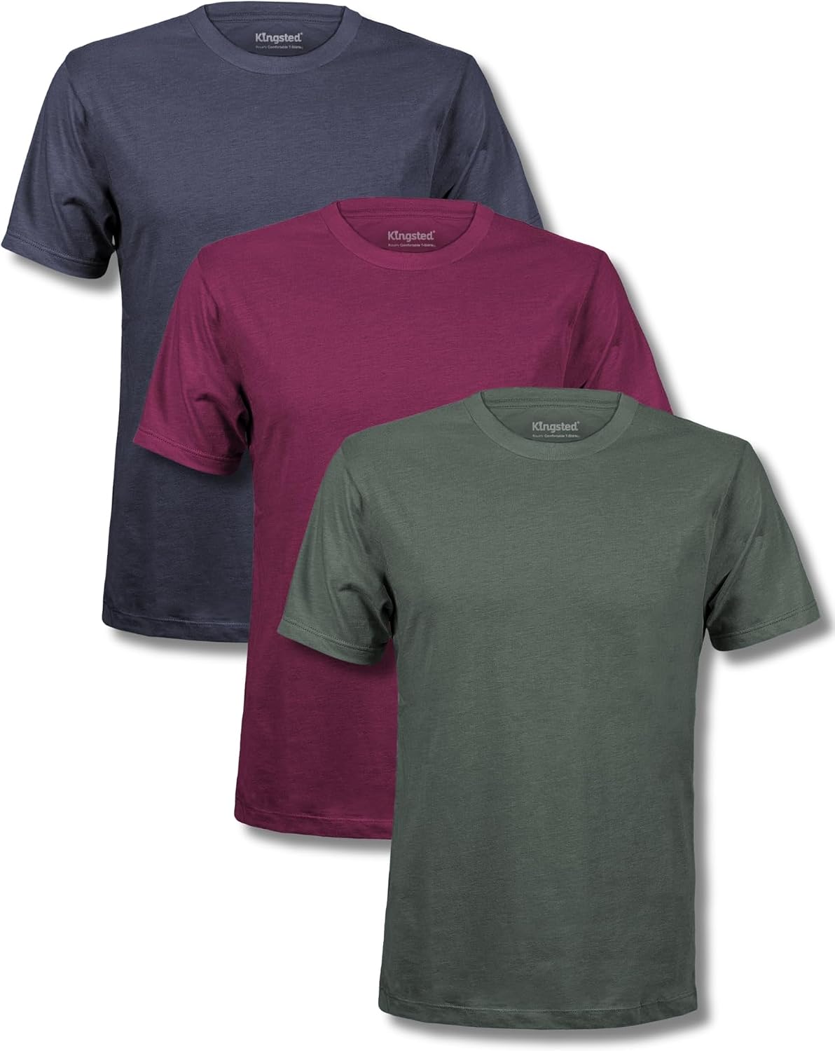 Men's Cotton Blend T-Shirts, Short Sleeve, Assorted 4-Pack - Image 11