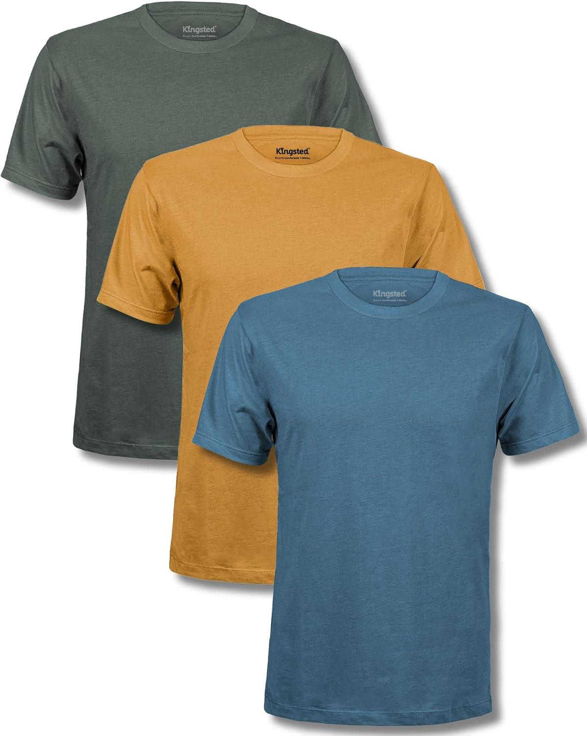 Men's Cotton Blend T-Shirts, Short Sleeve, Assorted 4-Pack - Image 24