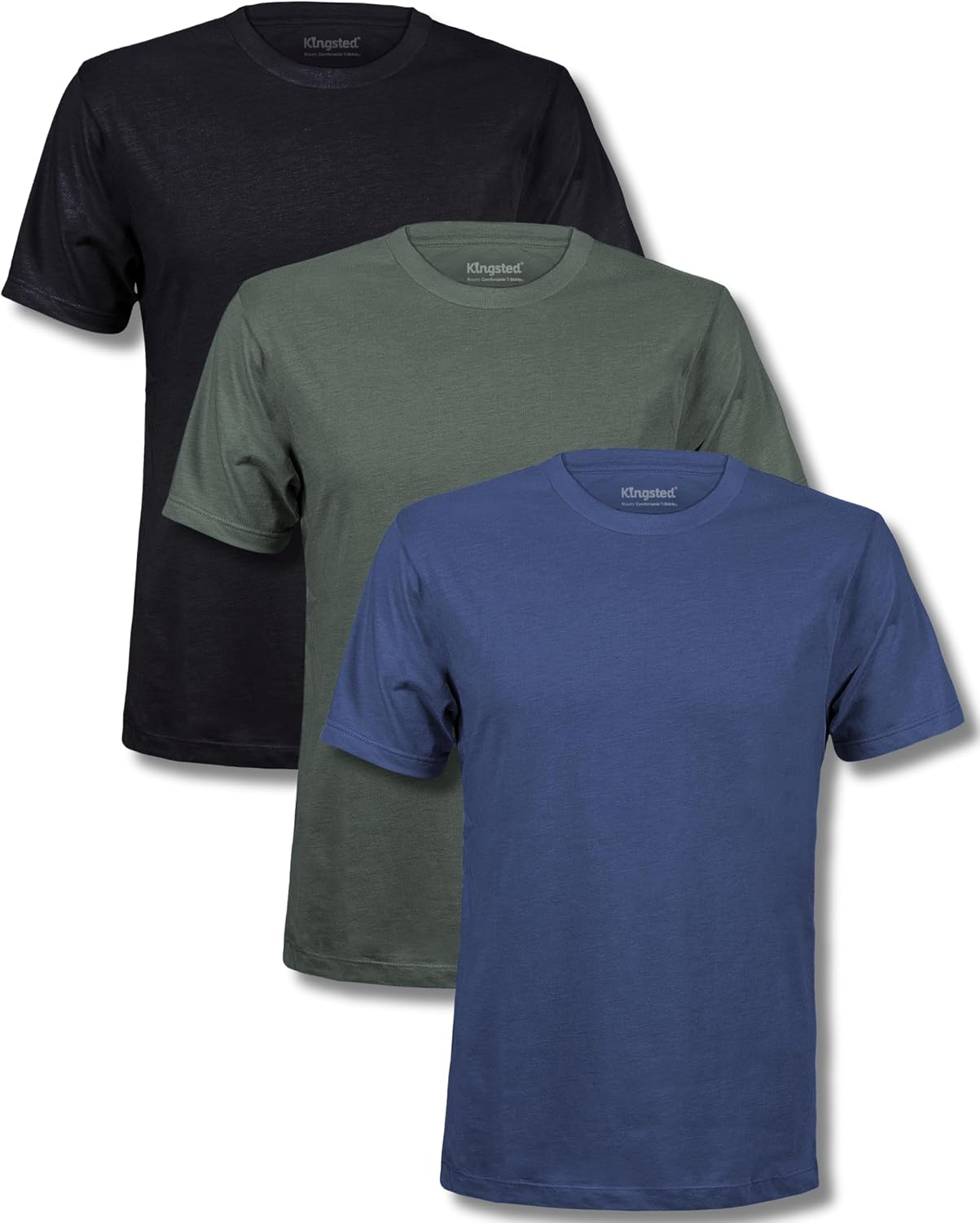 Men's Cotton Blend T-Shirts, Short Sleeve, Assorted 4-Pack - Image 13