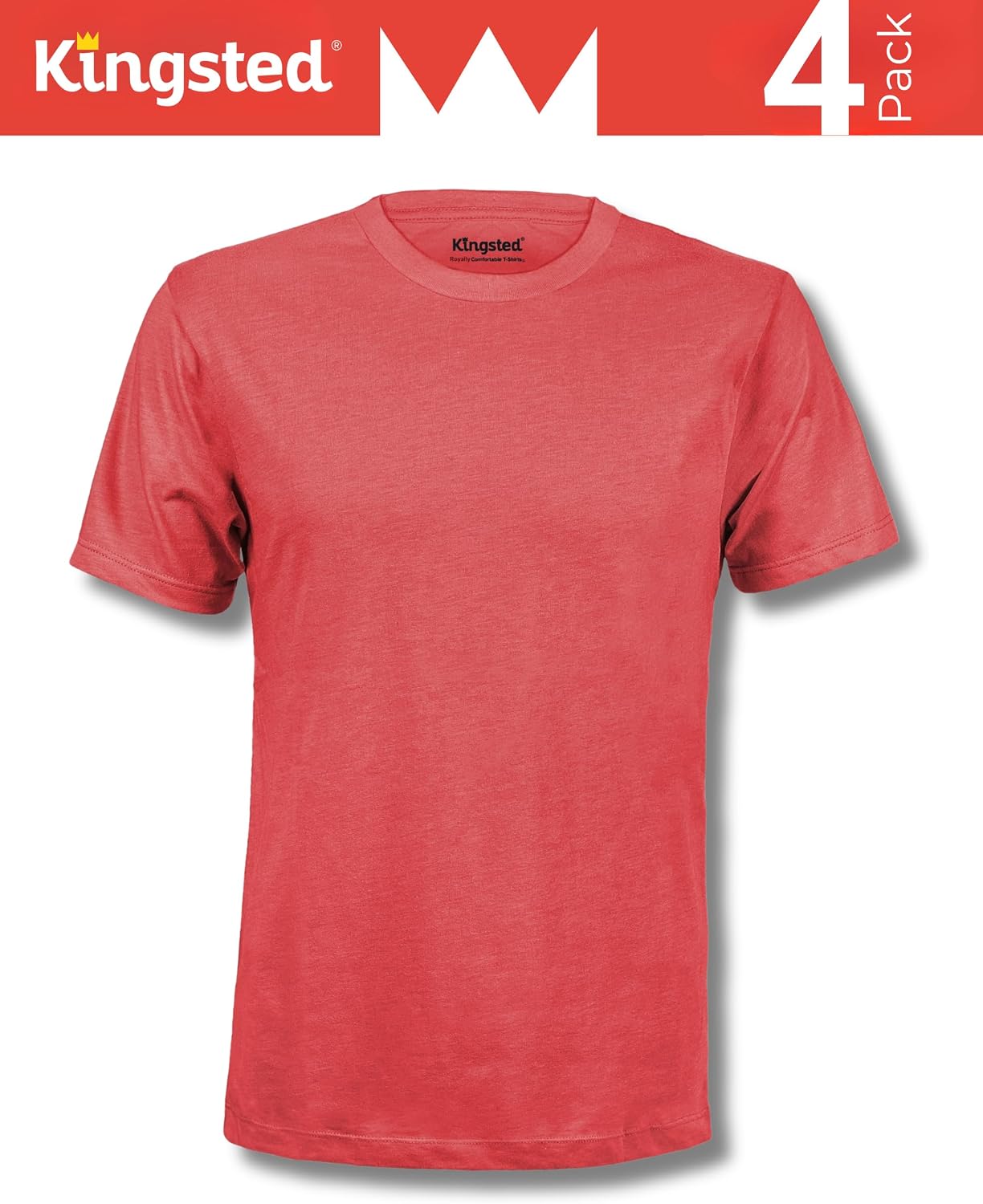 Men's Cotton Blend T-Shirts, Short Sleeve, Assorted 4-Pack - Image 7