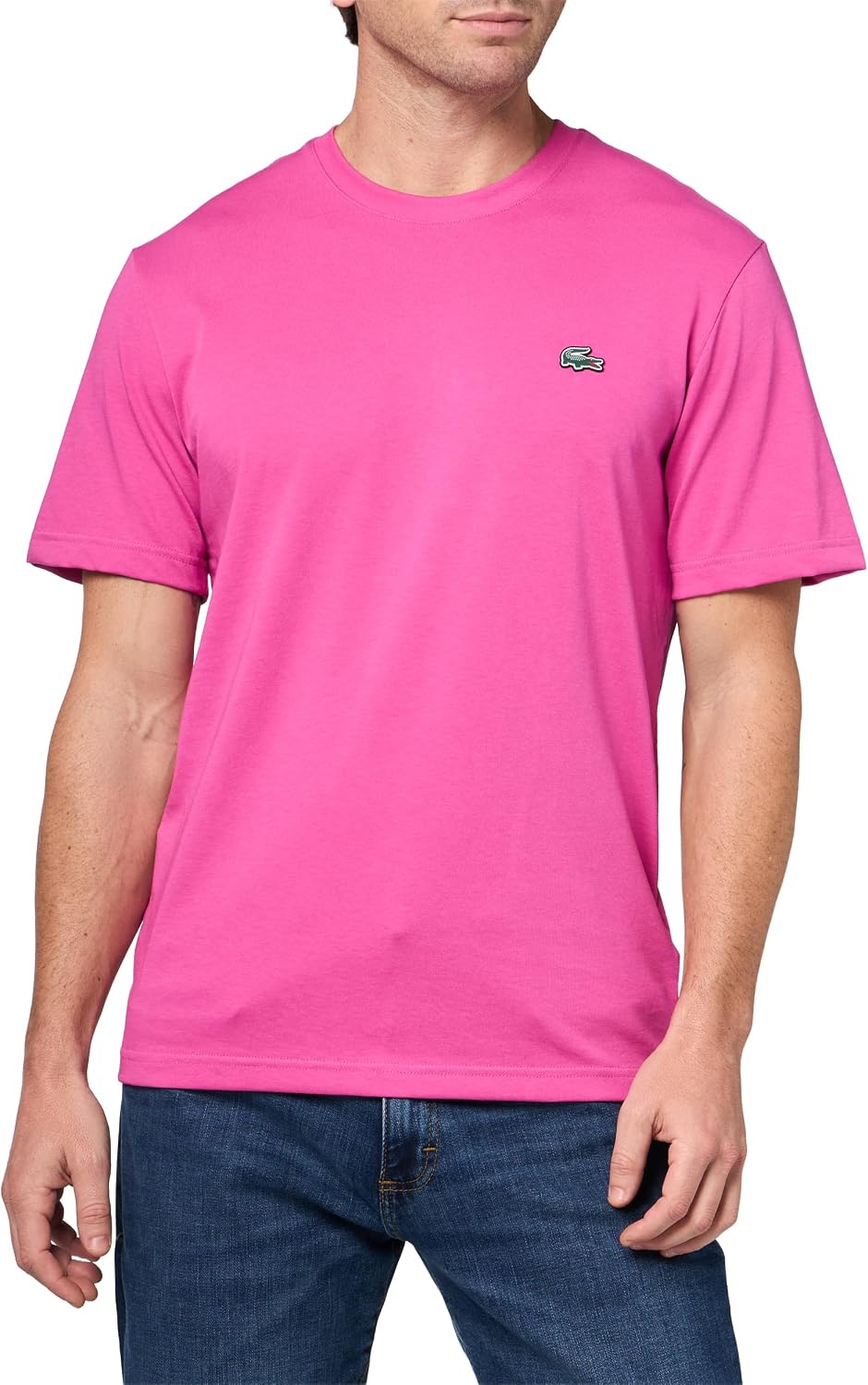 Men's White Short Sleeve T-Shirt, Cotton Blend Fabric - Image 14