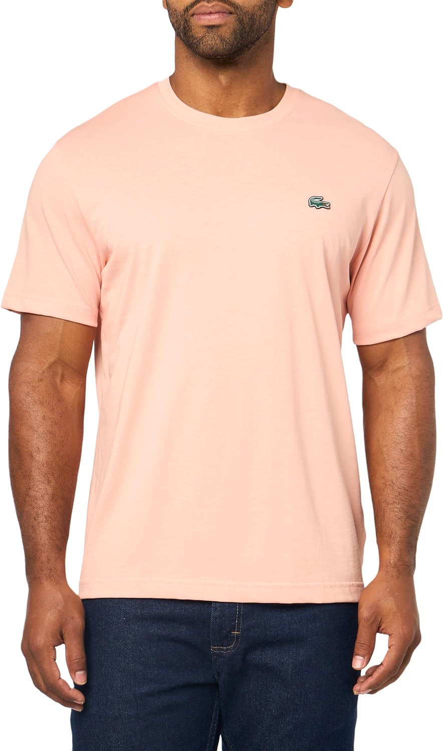 Men's White Short Sleeve T-Shirt, Cotton Blend Fabric - Image 7