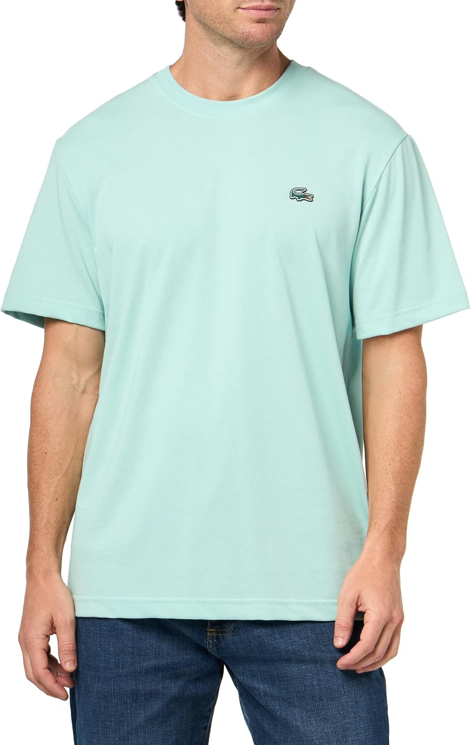 Men's White Short Sleeve T-Shirt, Cotton Blend Fabric - Image 17
