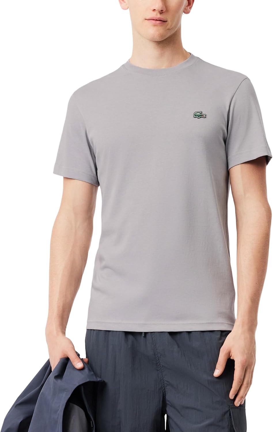 Men's White Short Sleeve T-Shirt, Cotton Blend Fabric - Image 11