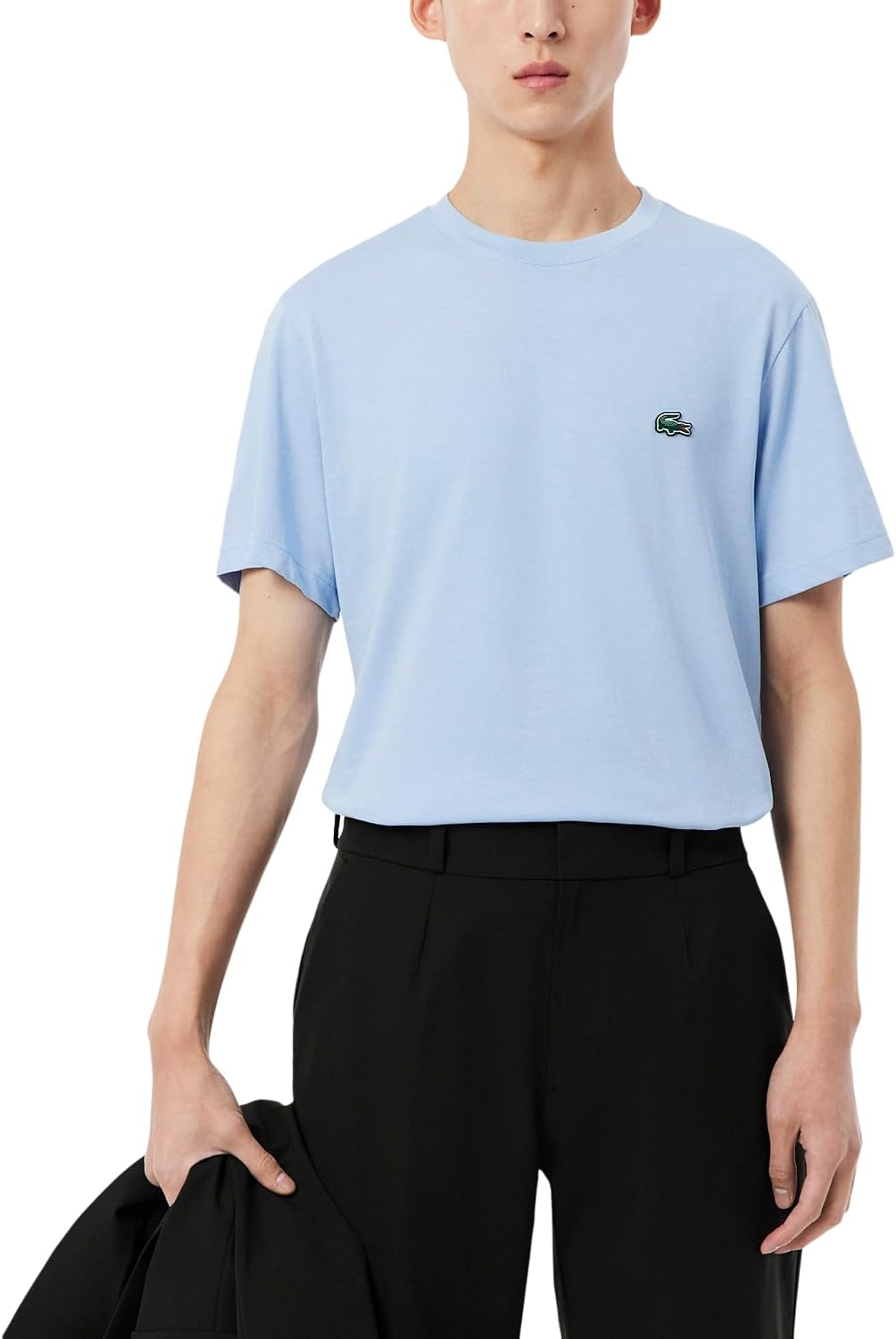 Men's White Short Sleeve T-Shirt, Cotton Blend Fabric - Image 10