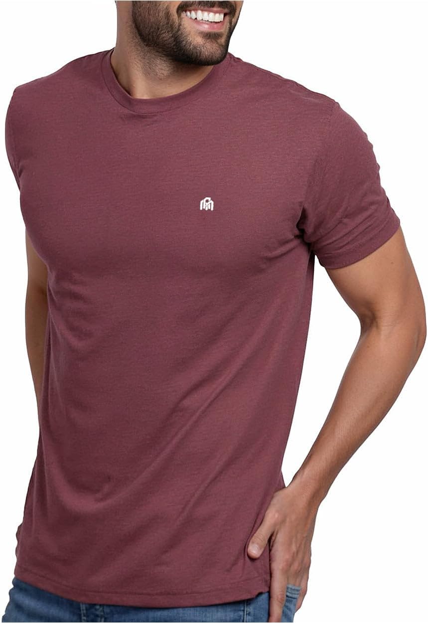 Men's Soft Cotton Blend Crew Neck T-Shirt, Black - Image 26