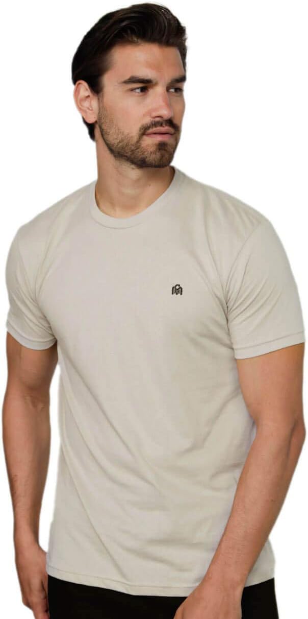 Men's Soft Cotton Blend Crew Neck T-Shirt, Black - Image 11