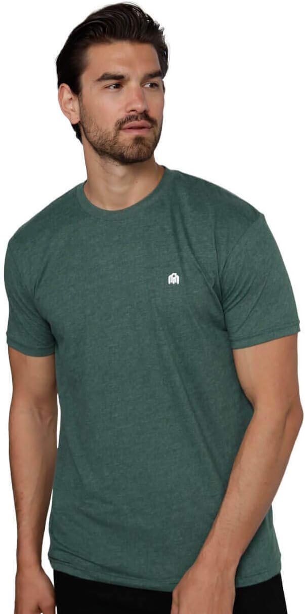 Men's Soft Cotton Blend Crew Neck T-Shirt, Black - Image 19