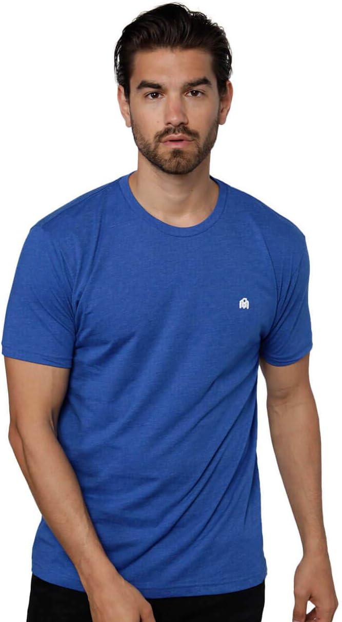Men's Soft Cotton Blend Crew Neck T-Shirt, Black - Image 28