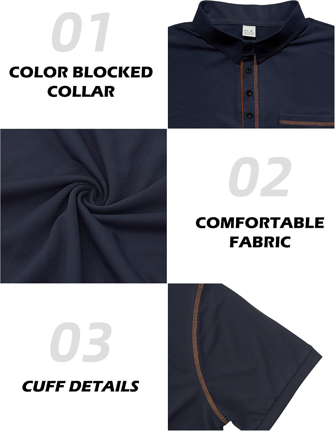 Men's Collared Short Sleeve Top with Chest Pocket - Image 7
