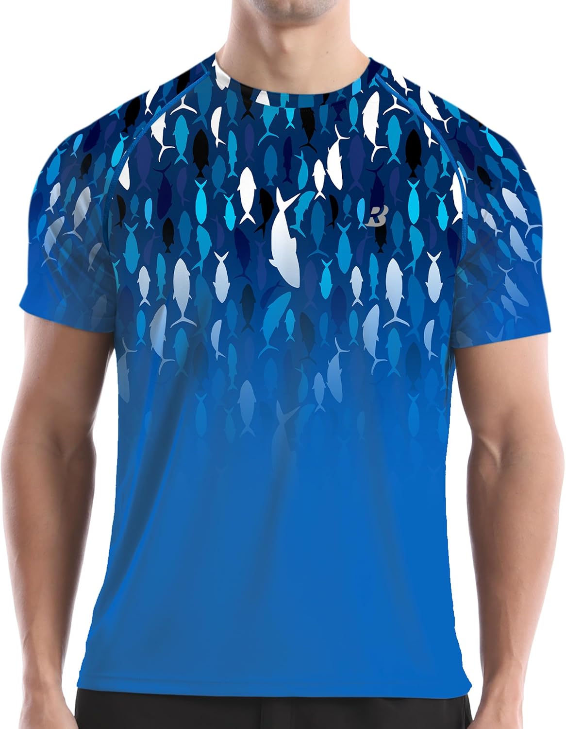 Men's Short Sleeve Rash Guard, Quick Dry Sun Protection Top - Image 13