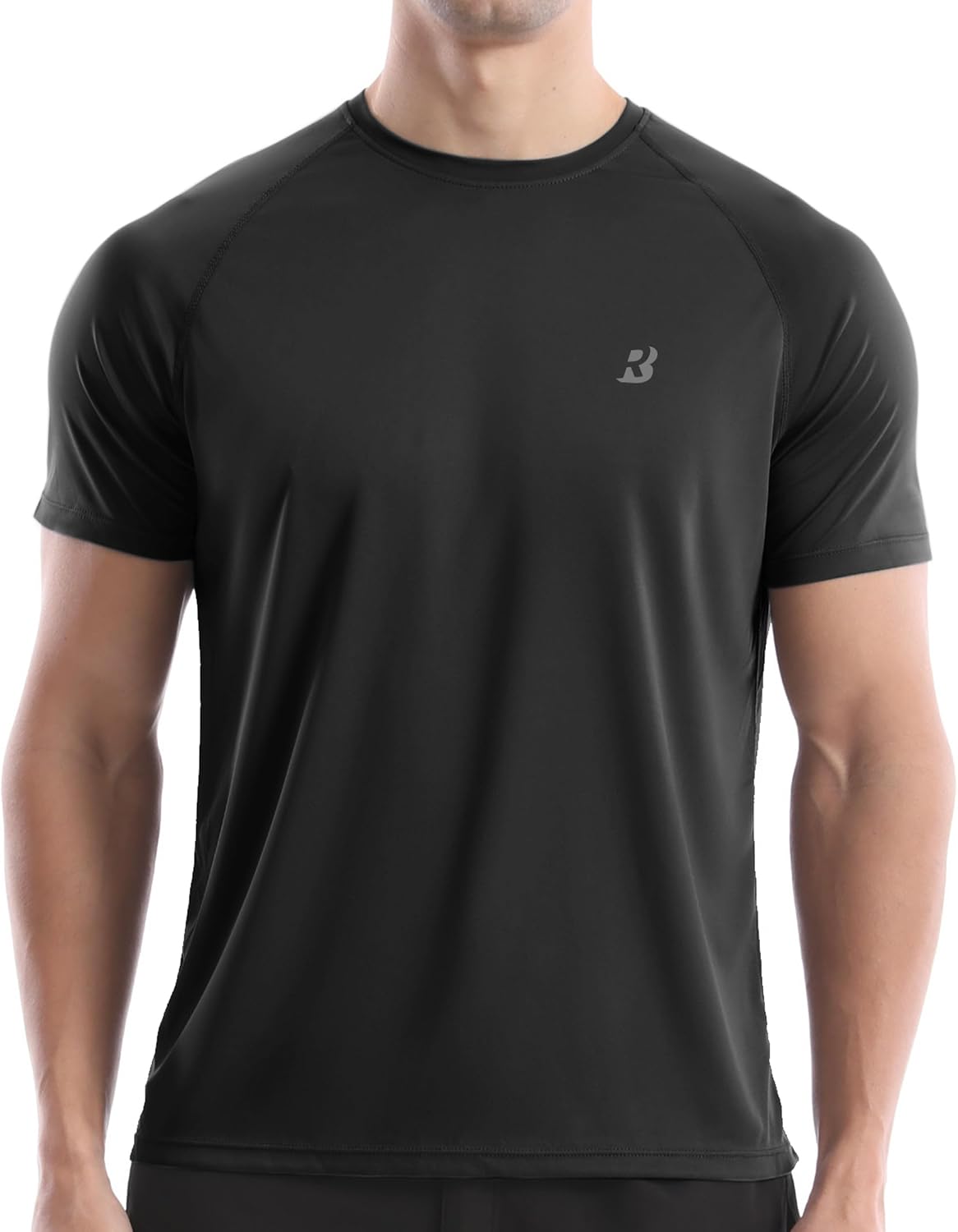 Men's Short Sleeve Rash Guard, Quick Dry Sun Protection Top