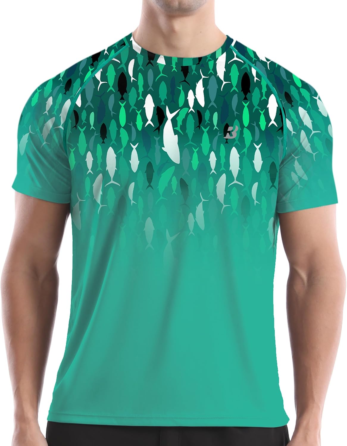 Men's Short Sleeve Rash Guard, Quick Dry Sun Protection Top - Image 21